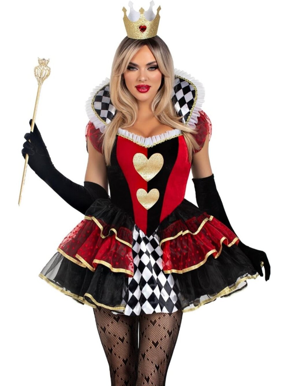 Queen of Hearts 2 Pc Halloween Costume for Women - Fun, Flirty & Festive Outfit